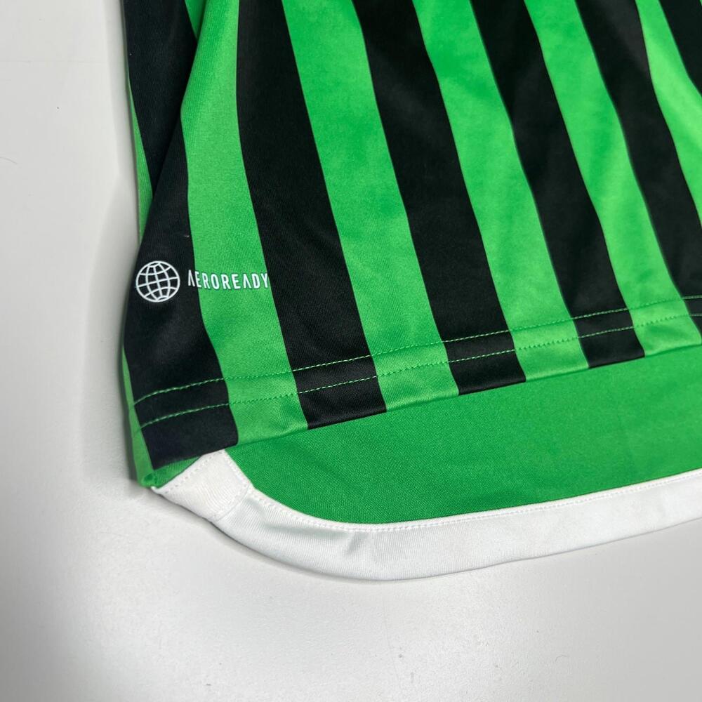 Adidas Austin FC Home Jersey 2023/24 MLS Green/Black Stripes Men’s Size M H1835 - Picture 9 of 9